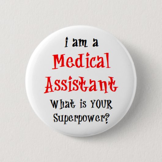 knop voor medisch assistent ronde button 5,7 cm (Voorkant)