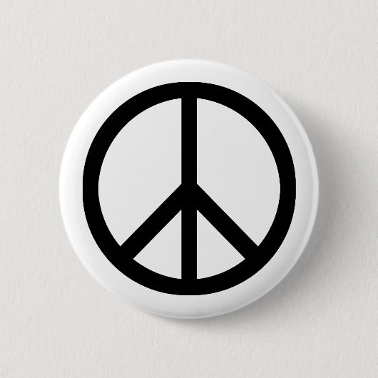 knop Vredessymbool (zwaar) Ronde Button 5,7 Cm (Voorkant)