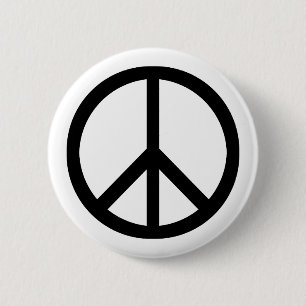 knop Vredessymbool (zwaar) Ronde Button 5,7 Cm