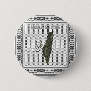 Knop 'Vrij Palestina' in ontwerp van Palestijnse s Ronde Button 5,7 Cm