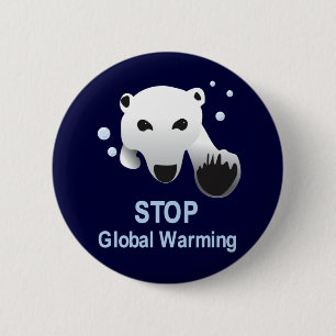 Knop Wereldwijde waarschuwing stoppen Ronde Button 5,7 Cm