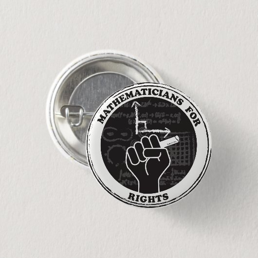 Knop wiskundigen voor rechten ronde button 3,2 cm (Voorkant /achterkant)