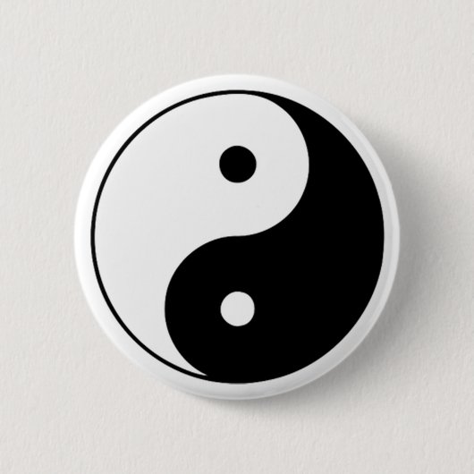 knop Yin Yang Ronde Button 5,7 Cm (Voorkant)