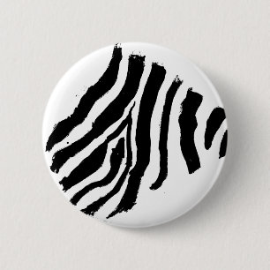 Knop Zebra Print Ronde Button 5,7 Cm