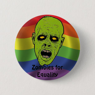 Knop Zombies for Equality Ronde Button 5,7 Cm