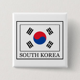 Knop Zuid-Korea Vierkante Button 5,1 Cm
