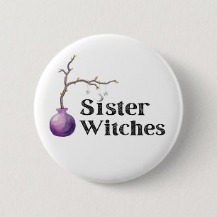 Knop Zuster Witches Ronde Button 5,7 Cm