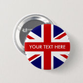 Knopen van de het kentekenspeld van Union Jack van Ronde Button 5,7 Cm (Voorkant /achterkant)