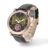 KNOPEN VAN GEMSTONE MONOGRAM VAN DE KNOPTE VAN DE  HORLOGE (Hoek)