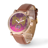 KNOPEN VAN GEMSTONE MONOGRAM VAN DE KNOPTE VAN DE  HORLOGE (Hoek)