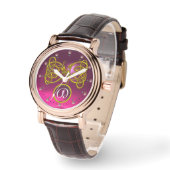 KNOPEN VAN GEMSTONE MONOGRAM VAN DE KNOPTE VAN DE HORLOGE (Hoek)