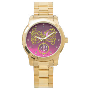 KNOPEN VAN GEMSTONE MONOGRAM VAN DE KNOPTE VAN DE HORLOGE