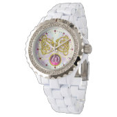 KNOPEN VAN GEMSTONE MONOGRAM VAN DE KNOPTE VAN DE  HORLOGE (Gekanteld)