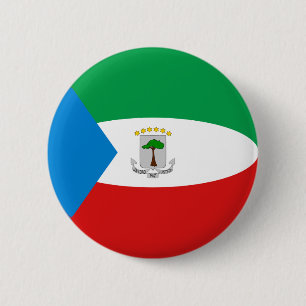 Knopland Equatoriaal-Guinea Fisheye Vlag Ronde Button 5,7 Cm