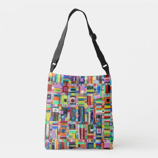 knoppatroon canvas tas (Achterkant)