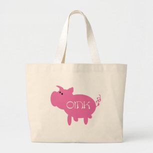 Knor de de Roze T-shirts en Giften van het Varken Grote Tote Bag