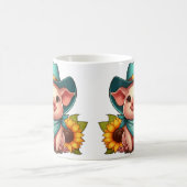 Knorretje Dragen Cowboy Pet met Zonnebloemen Koffiemok (Center)