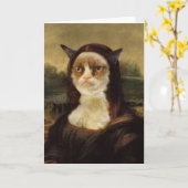 Knorrige Kat Kaart (Gele Bloem)