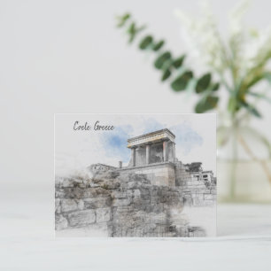 Knossos Palace Kreta Griekenland Briefkaart – Oud