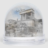 Knossos Palace Snow Globe – Heraklion Crete Greece Sneeuwbol (Achterkant)