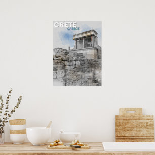 Knossos Paleis – Oude Minos-ruïnes Muur Kunst  Poster