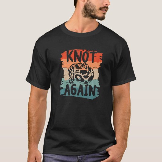 Knot Again Ball Python Snake Pythons Reptile T-shirt (Voorkant)