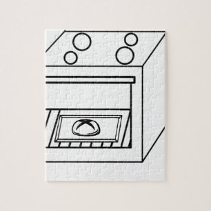 Knot in de oven, grappige baby in moeder zwangere  legpuzzel