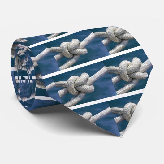 Knot in touw stropdas (Opgerold)