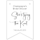 Knot Modern Script-Vrijgezellenfeest koppelen Vlaggetjes (Eerste vlag)