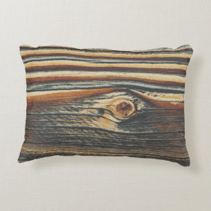 Knot Texture Cool Wood Grain Knot Accent Kussen