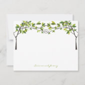 Knott Love Trees Mariage Monogramme Carte de remer (Devant)