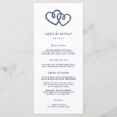 Knotted Hearts Bruiloft Menu Kaart (Voorkant)