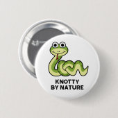 Knotty by Natuur Funny Snake Pun Ronde Button 5,7 Cm (Voorkant /achterkant)