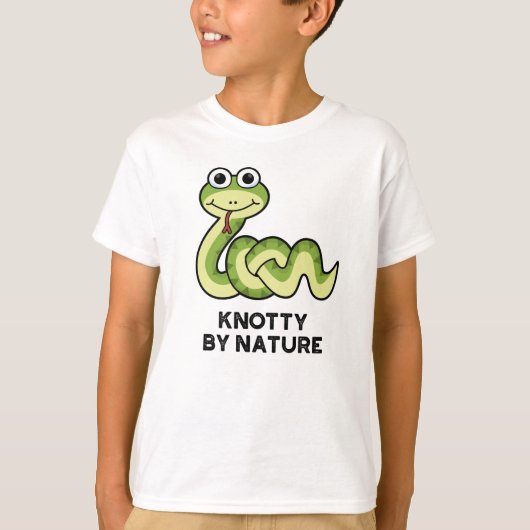 Knotty by Natuur Funny Snake Pun T-shirt (Voorkant)