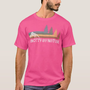 Knotty by Natuur Pine Trees Camping Hiking Vist T-shirt