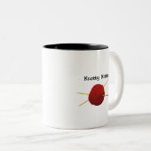Knotty Knitter Mug à deux tons (Devant droit)