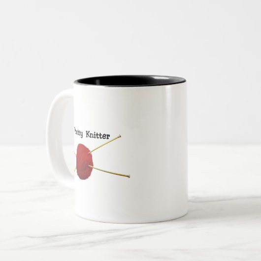Knotty Knitter Mug à deux tons (Devant gauche)