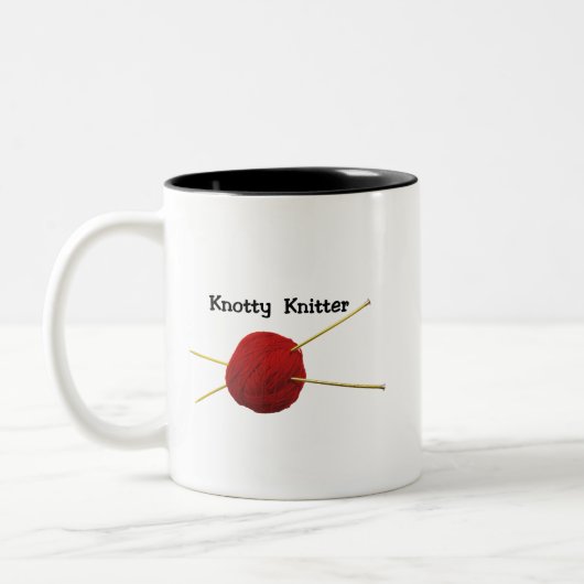 Knotty Knitter Mug à deux tons (Gauche)