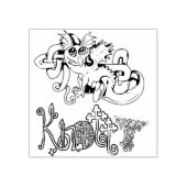 Knotty lil Celtic Knot Dragon Rubberstempel (Afrduk)