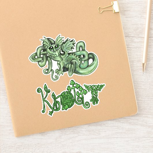 Knotty lil Dragon Celtic knopen Sticker (Notitieboek)