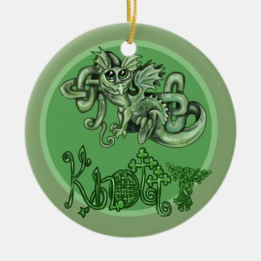 Knotty lil Dragon!Celtic Knot Ornament (Voorkant)