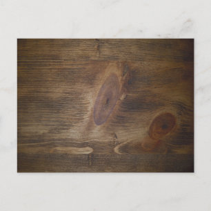 Knotty Notes Brown Rustic Wood Stationery Briefkaart