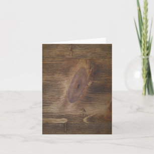 Knotty Notes Brown Rustic Wood Stationery Notitiekaartje