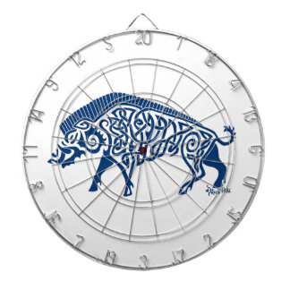 Knotwork Boar, blauw Dartbord