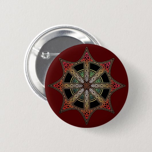 Knotwork Chaos Star Button (Voorkant /achterkant)