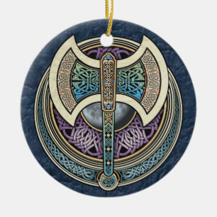 Knotwork Labrys Pendant/Ornament Keramisch Ornament