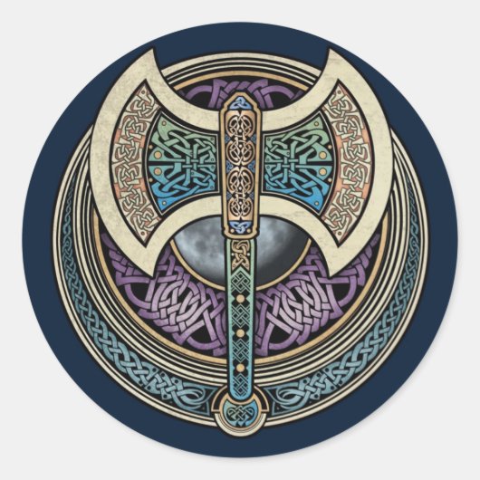 Knotwork Labrys Stickers (Voorkant)