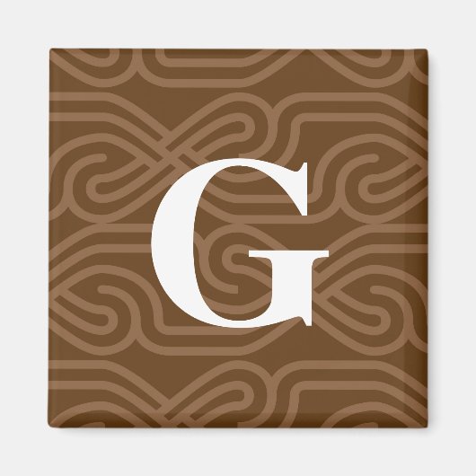 Knotwork Monogram - Letter G Magneet (Voorkant)