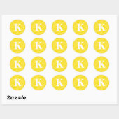 Knotwork Monogram - Letter K Ronde Sticker (Vel)
