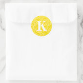 Knotwork Monogram - Letter K Ronde Sticker (Tas)